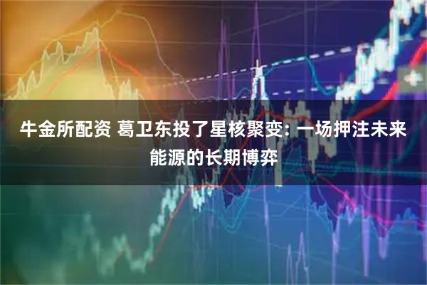 牛金所配资 葛卫东投了星核聚变: 一场押注未来能源的长期博弈