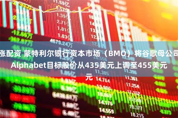 涨配资 蒙特利尔银行资本市场（BMO）将谷歌母公司Alphabet目标股价从435美元上调至455美元